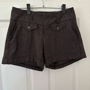 Super Adorable Nordstrom Rack Jolt Size 5 Shorts Brown Lace Up Back Cuffed Leg